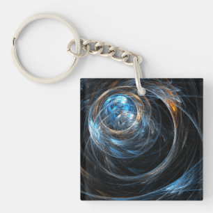 Over de hele wereld Abstracte kunst Sleutelhanger