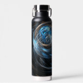 Over de hele wereld Abstracte kunst Waterfles (Voorkant)