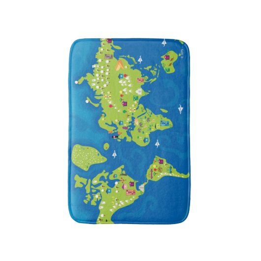 Over de hele wereld badmat (Voorkant Verticaal)