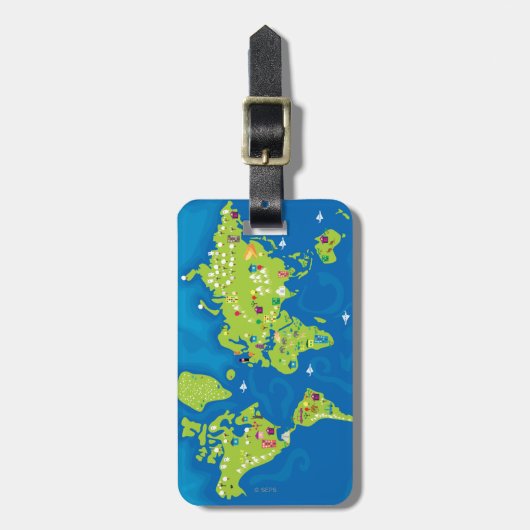 Over de hele wereld bagagelabel (Voorkant verticaal)