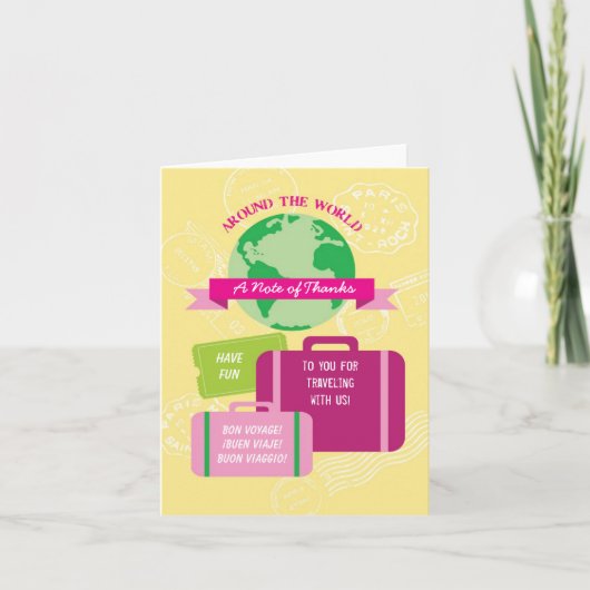 Over de hele wereld bedankt kaart (Voorkant)