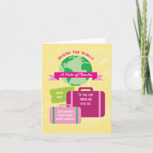 Over de hele wereld bedankt kaart