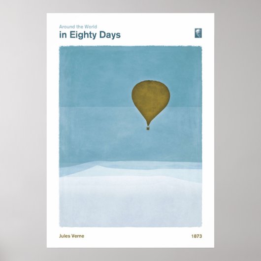 Over de hele wereld in 80 dagen Jules Verne Liter Poster (Voorkant)