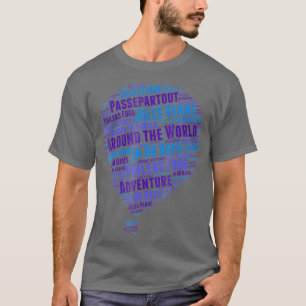 Over de hele wereld in 80 dagen literaire warme lu t-shirt