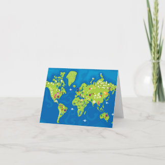 Over de hele wereld kaart