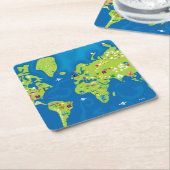 Over de hele wereld kartonnen onderzetters (Schuin)