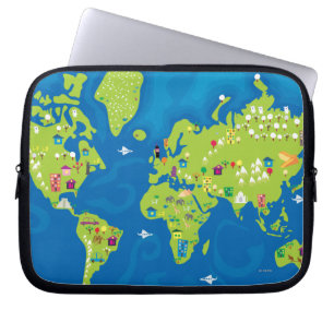 Over de hele wereld laptop sleeve