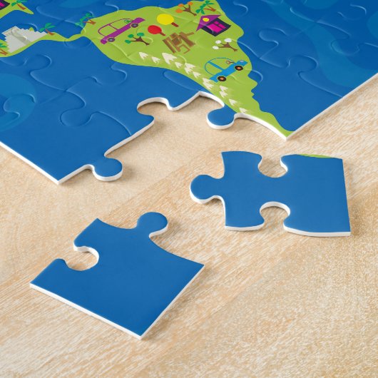 Over de hele wereld legpuzzel (Zijkant)