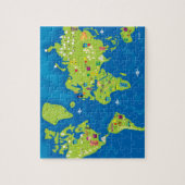 Over de hele wereld legpuzzel (Verticaal)