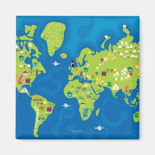 Over de hele wereld magneet