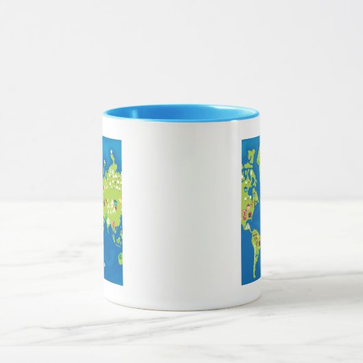 Over de hele wereld mok (Midden)