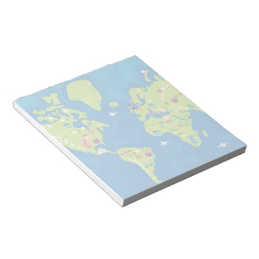 Over de hele wereld notitieblok (Schuin)