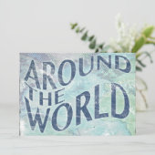 over de hele wereld : paspoortpagina kaart (Staand voorkant)