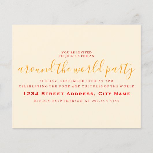 over de hele wereld retro - strepen (Achterkant)