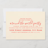 over de hele wereld retro - strepen kaart (Achterkant)