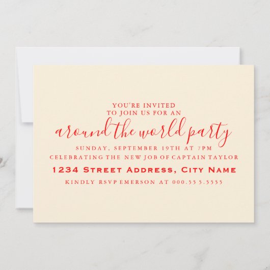 over de hele wereld retro - strepen kaart (Achterkant)