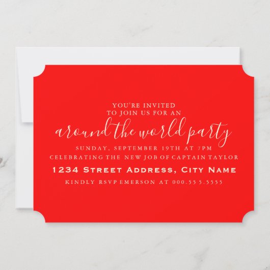 over de hele wereld retro - strepen kaart (Achterkant)