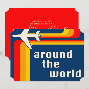 over de hele wereld retro - strepen kaart