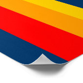 over de hele wereld retro - strepen poster (Hoek)