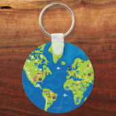 Over de hele wereld sleutelhanger (Voorkant)