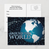 over de hele wereld : starshine uitnodiging briefkaart (Voorkant / Achterkant)