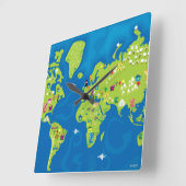 Over de hele wereld vierkante klok (Hoek)