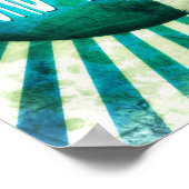 over de hele wereld : wereldbol barst uit poster (Hoek)