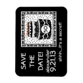 Over de heuvel bewaar de datum magneet (Verticaal)