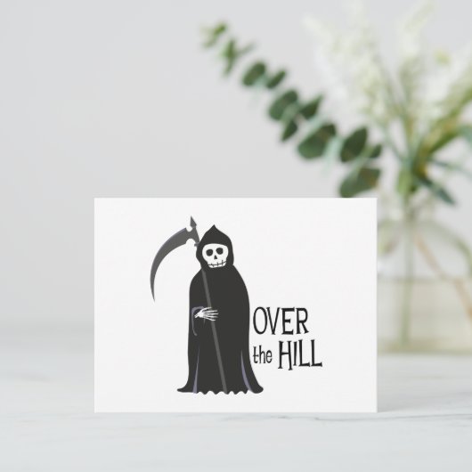 Over de heuvel briefkaart (Staand voorkant)