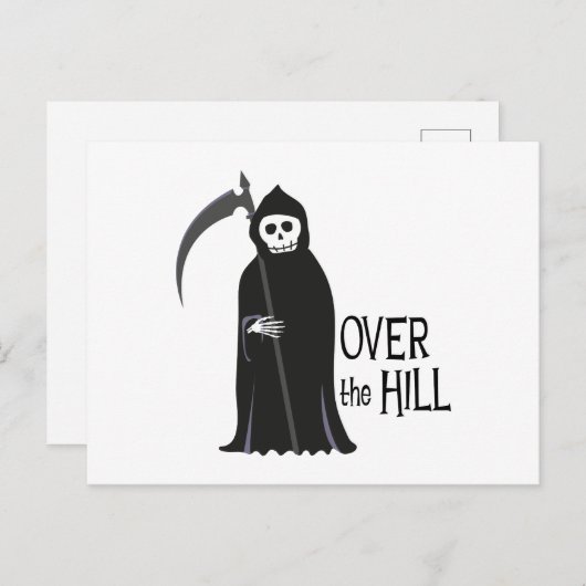 Over de heuvel briefkaart (Voorkant / Achterkant)