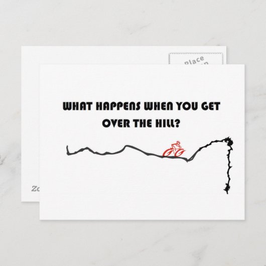 Over de heuvel briefkaart (Voorkant / Achterkant)