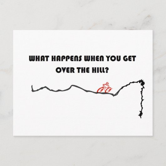 Over de heuvel briefkaart (Voorkant)