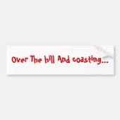Over de heuvel en de kust... bumpersticker (Voorkant)