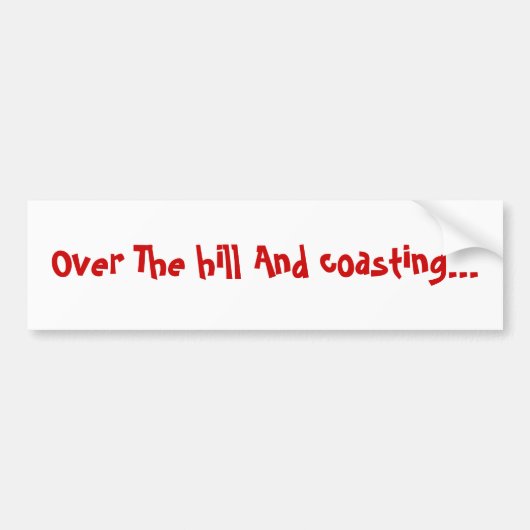 Over de heuvel en de kust... bumpersticker (Voorkant)