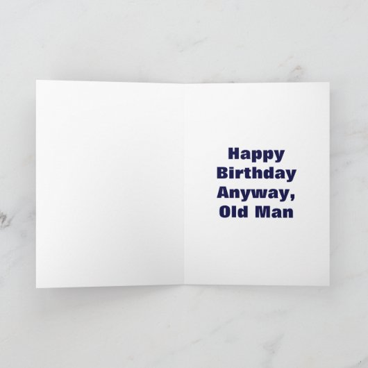 Over de heuvel | Grappige verjaardag van Man Kaart (Binnen)