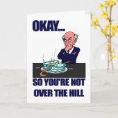 Over de heuvel | Grappige verjaardag van Man Kaart (Gele Bloem)