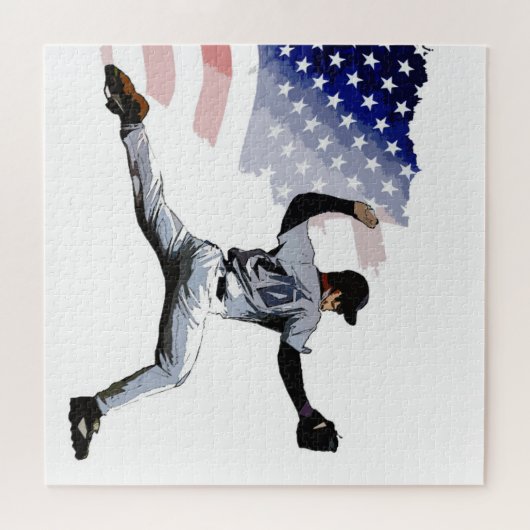 Over de heuvel - honkbalpitcher en de Amerikaanse Legpuzzel (Horizontaal)