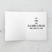 OVER DE HEUVEL HUMORISTISCH ADVIES MET KERST FEESTDAGEN KAART (Binnen)