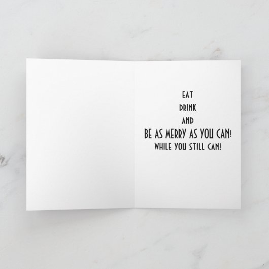 OVER DE HEUVEL HUMORISTISCH ADVIES MET KERST FEESTDAGEN KAART (Binnen)