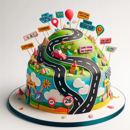 OVER DE HEUVEL LEUKE VERJAARDAGSTAART KAART