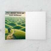 Over de heuvel, Overachiever! Feestdagen Kaart (Binnen)