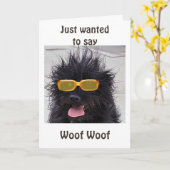 ** OVER DE HEUVEL** RECHT OM DE HUMOR KAART (Gele Bloem)