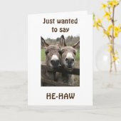 ** OVER DE HEUVEL** RECHT OM DE HUMOR KAART (Gele Bloem)