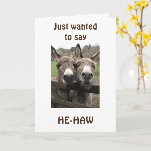 ** OVER DE HEUVEL** RECHT OM DE HUMOR KAART (Gele Bloem)