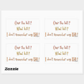 Over de heuvel? rechthoekige sticker (Vel)