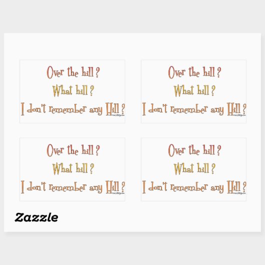 Over de heuvel? rechthoekige sticker (Vel)