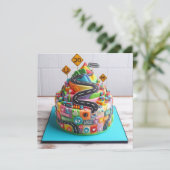 OVER DE HEUVEL VERJAARDAGSTAART KAART (Staand voorkant)