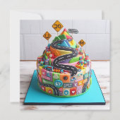 OVER DE HEUVEL VERJAARDAGSTAART KAART (Voorkant)