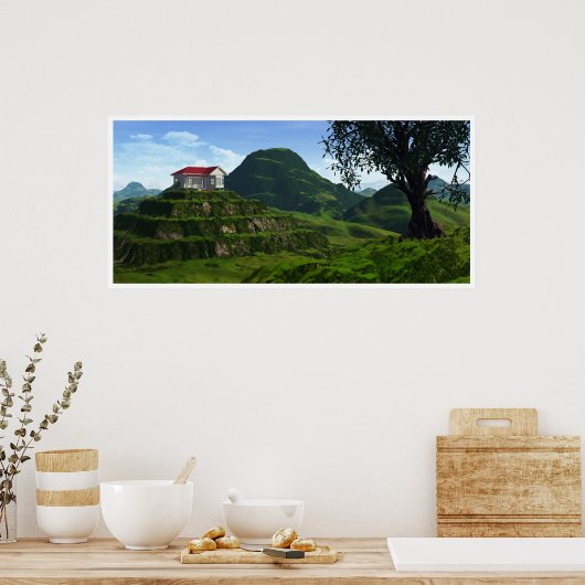 Over de heuvels poster (Keuken)