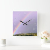 Over de heuvels Regenboog Vierkante Klok (Huis)
